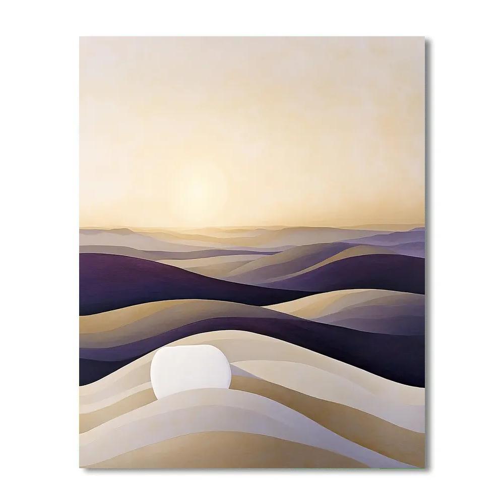 Georgia OKeeffe Inspired Radiant Desert Bone Against Sky DIY paint by numbers