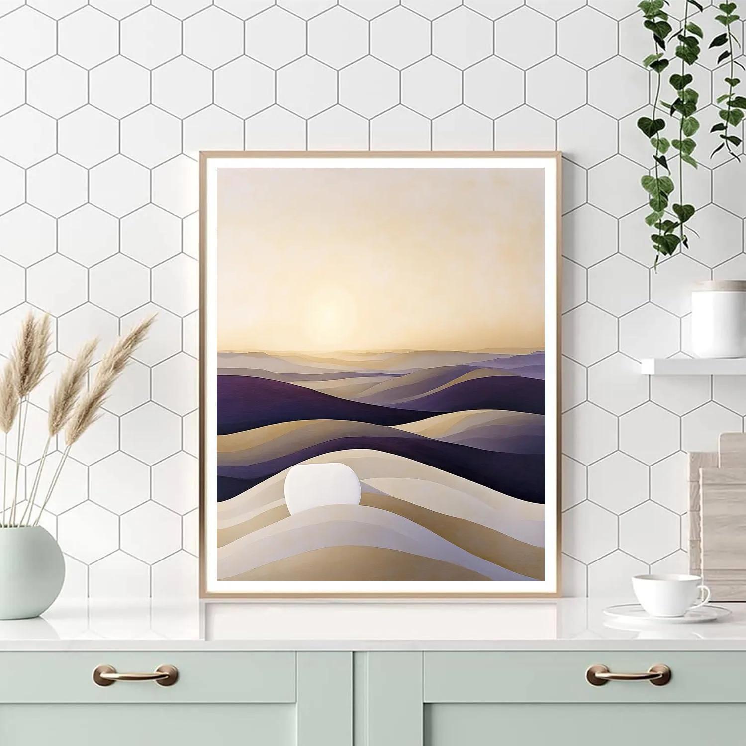 Georgia OKeeffe Inspired Radiant Desert Bone Against Sky DIY paint by numbers