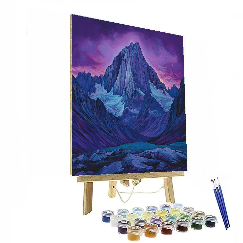 Frederick Varley Inspired Brooding Mountain Under Violet Sky Number painting
