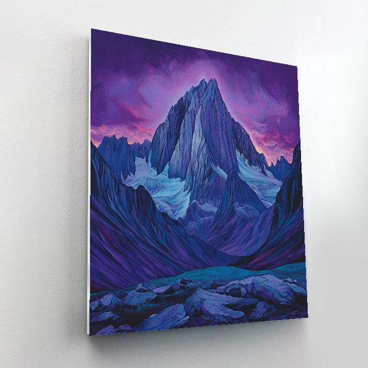 Frederick Varley Inspired Brooding Mountain Under Violet Sky Number painting