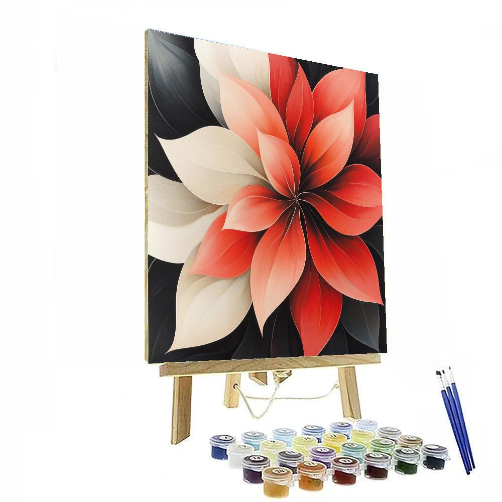 Georgia OKeeffe Inspired Enormous Red Petal Close-Up painting number kit