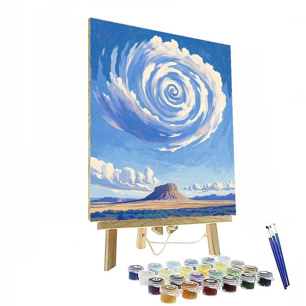 Georgia OKeeffe Inspired Spiral Cloud Over Mesa Paint by numbers kits