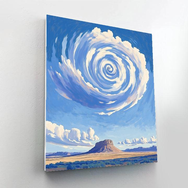 Georgia OKeeffe Inspired Spiral Cloud Over Mesa Paint by numbers kits