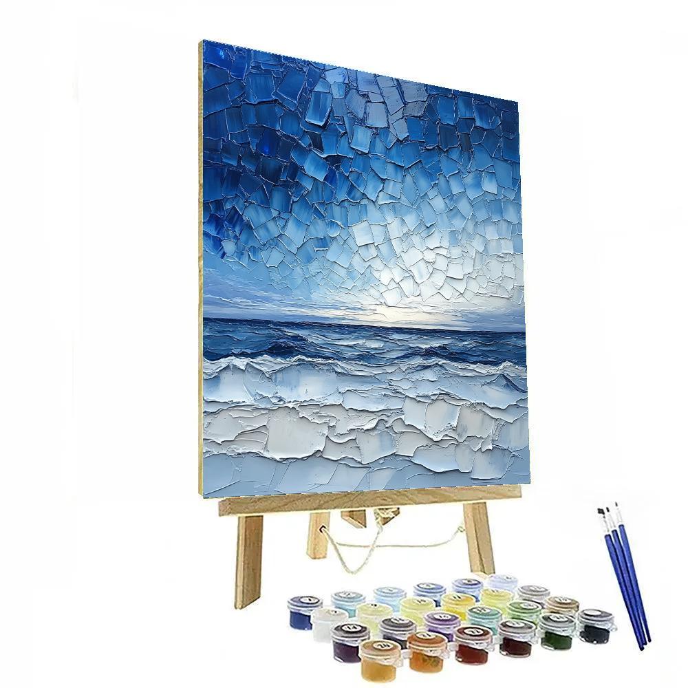 Jean-Paul Riopelle Inspired Shimmering Northern Sky Paint by numbers kits