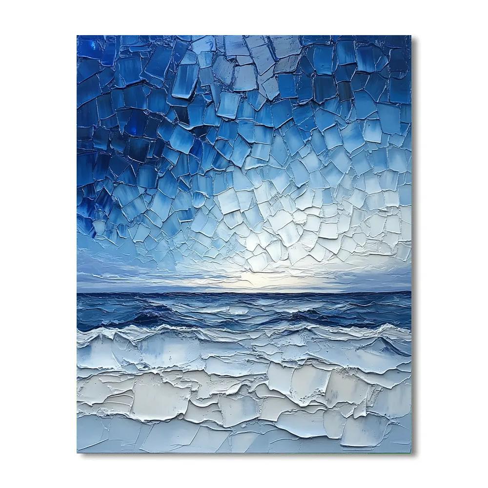 Jean-Paul Riopelle Inspired Shimmering Northern Sky Paint by numbers kits