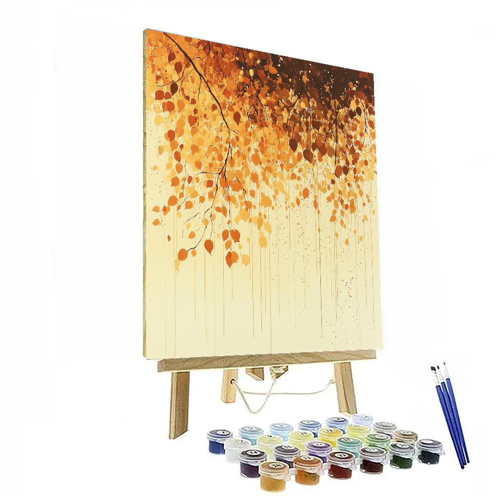 Jackson Pollock Inspired Autumnal Web Of Drips Painting by numbers kit