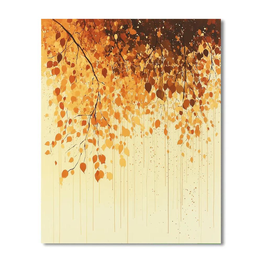 Jackson Pollock Inspired Autumnal Web Of Drips Painting by numbers kit