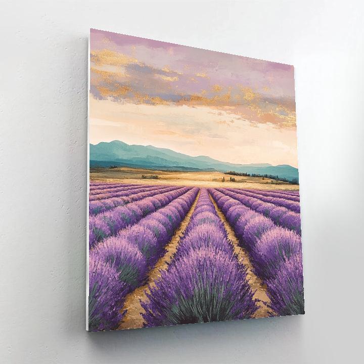 Claude Monet Inspired Lavender Field At Dusk Paint by numbers kits