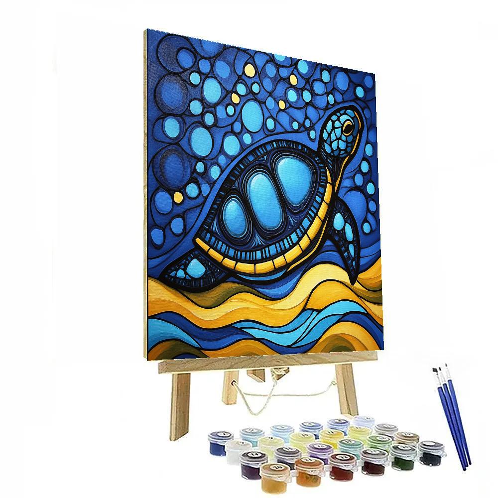 Norval Morrisseau Inspired Turtle Of The Water Spirits painting number kit