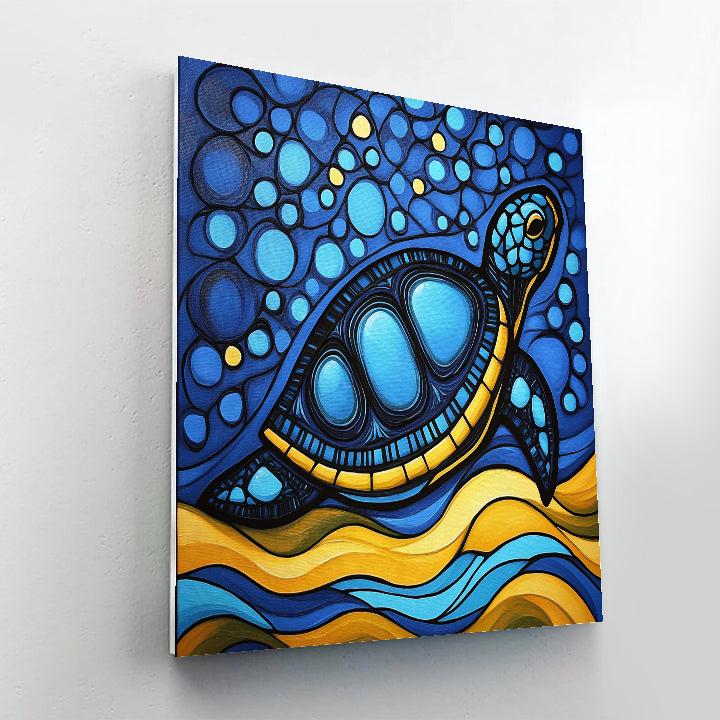 Norval Morrisseau Inspired Turtle Of The Water Spirits painting number kit