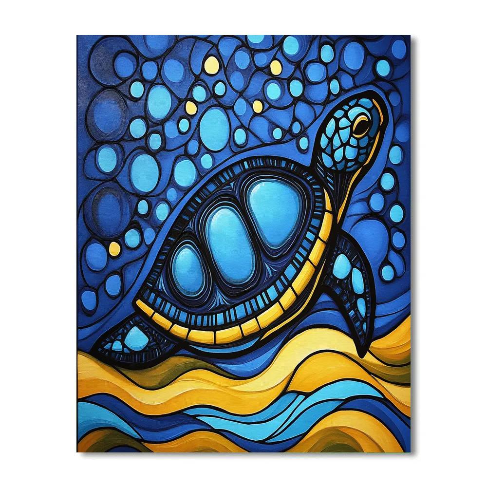 Norval Morrisseau Inspired Turtle Of The Water Spirits painting number kit