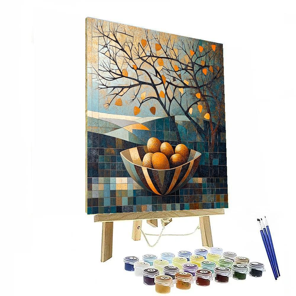 Pablo Picasso Inspired Fractured Orchard Still Life Painting by numbers kit