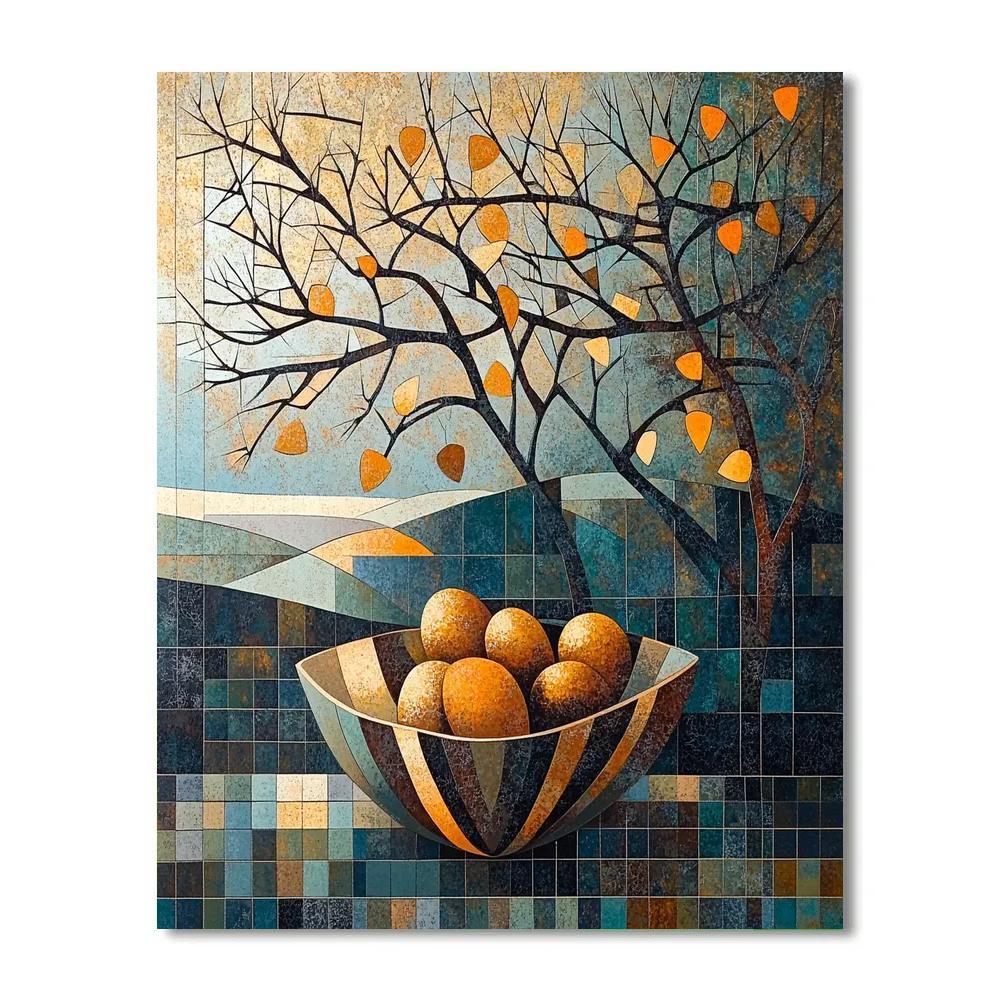 Pablo Picasso Inspired Fractured Orchard Still Life Painting by numbers kit