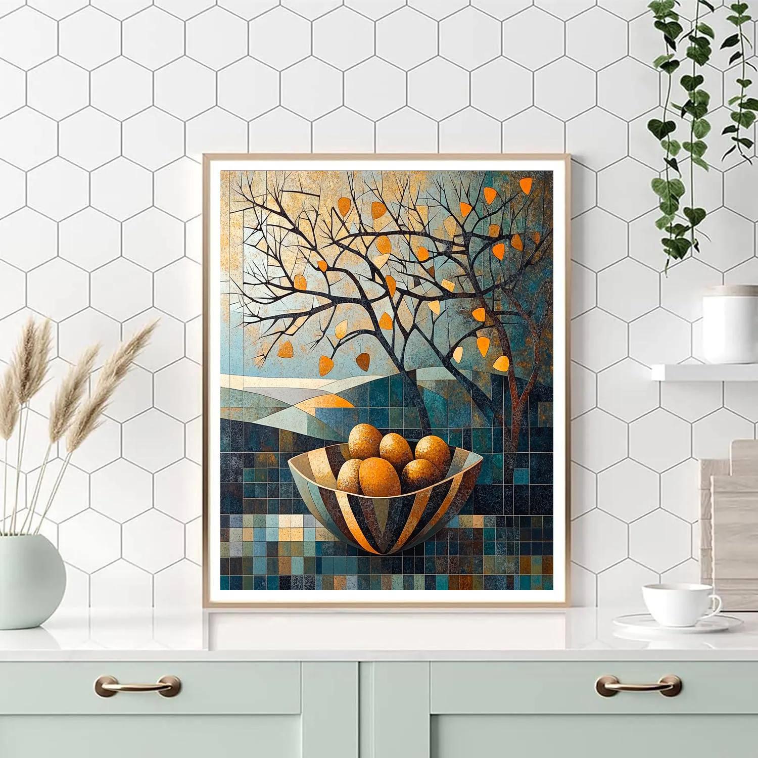 Pablo Picasso Inspired Fractured Orchard Still Life Painting by numbers kit