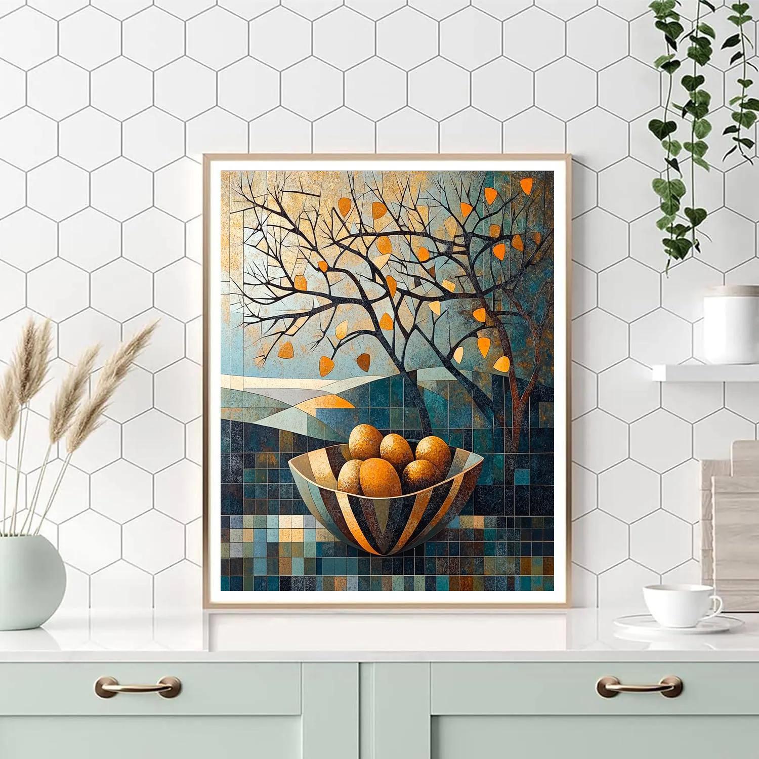 Pablo Picasso Inspired Fractured Orchard Still Life Painting by numbers kit