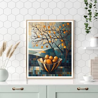 Pablo Picasso Inspired Fractured Orchard Still Life Painting by numbers kit