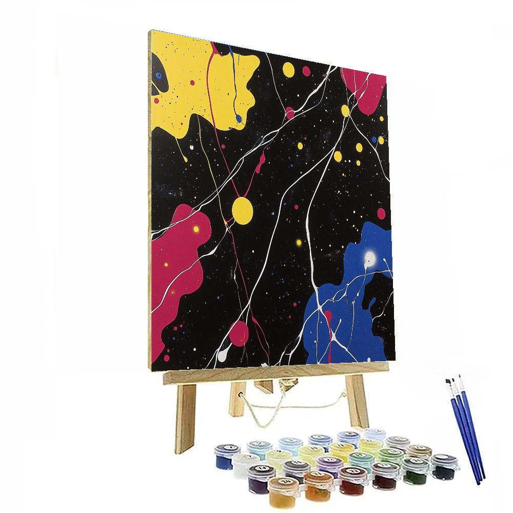Jackson Pollock Inspired Electric Field Of Color Painting by numbers kit