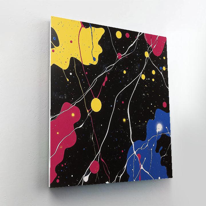 Jackson Pollock Inspired Electric Field Of Color Painting by numbers kit