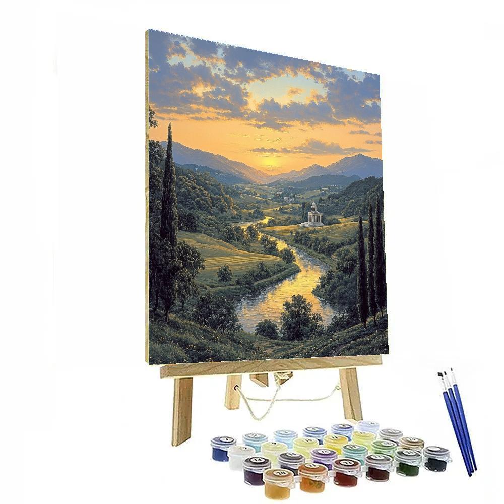 Raphael Inspired Dawn Over Harmonious Valley Paint by numbers art