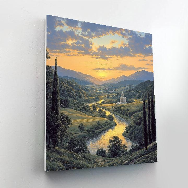 Raphael Inspired Dawn Over Harmonious Valley Paint by numbers art