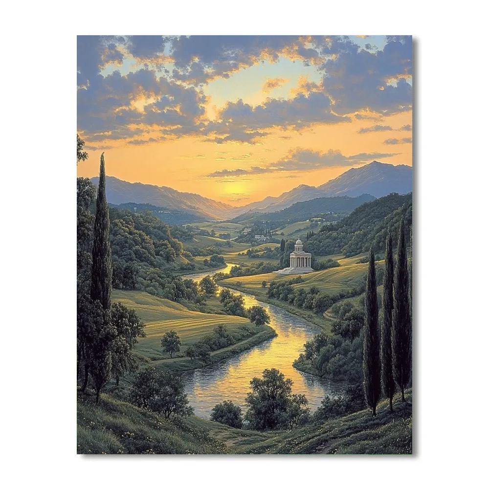 Raphael Inspired Dawn Over Harmonious Valley Paint by numbers art