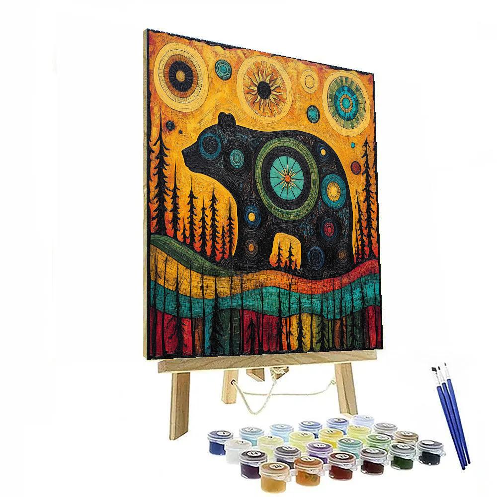 Norval Morrisseau Inspired Bear Of The Forest Power Painting by numbers kit
