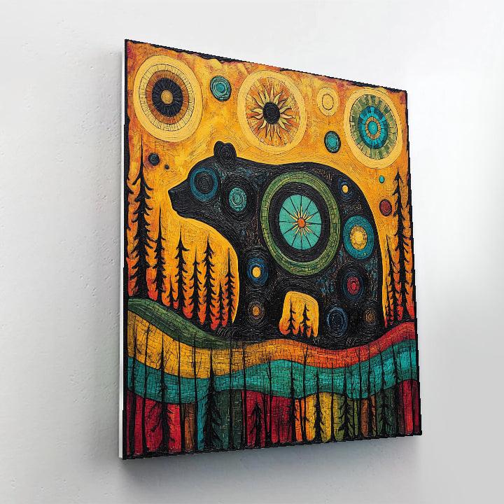 Norval Morrisseau Inspired Bear Of The Forest Power Painting by numbers kit