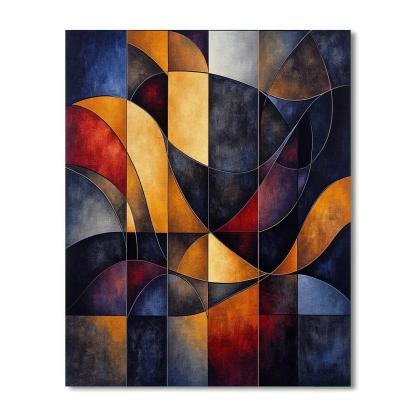 Pablo Picasso Inspired Angular Guitar Still Life paint by number