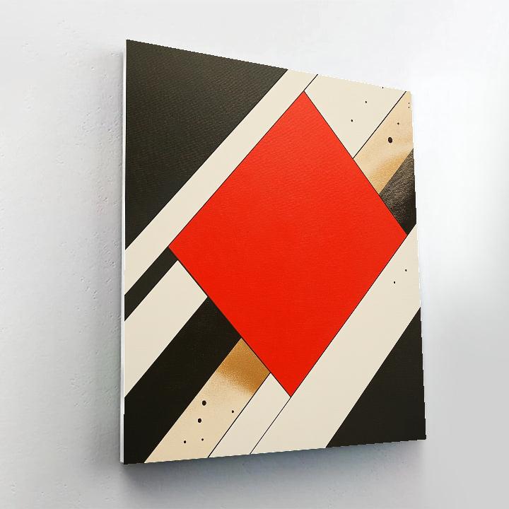 Kazimir Malevich Inspired Red Square Resonance Numbered painting kits