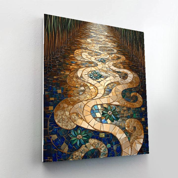 Gustav Klimt Inspired Decorative River Surface DIY paint by numbers