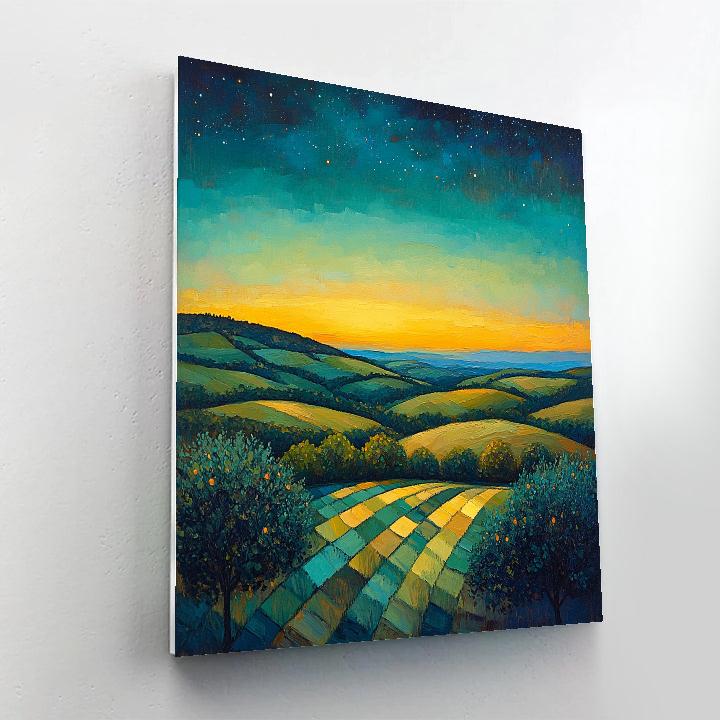 Paul Cézanne Inspired Celestial Orchard Numbered painting kits