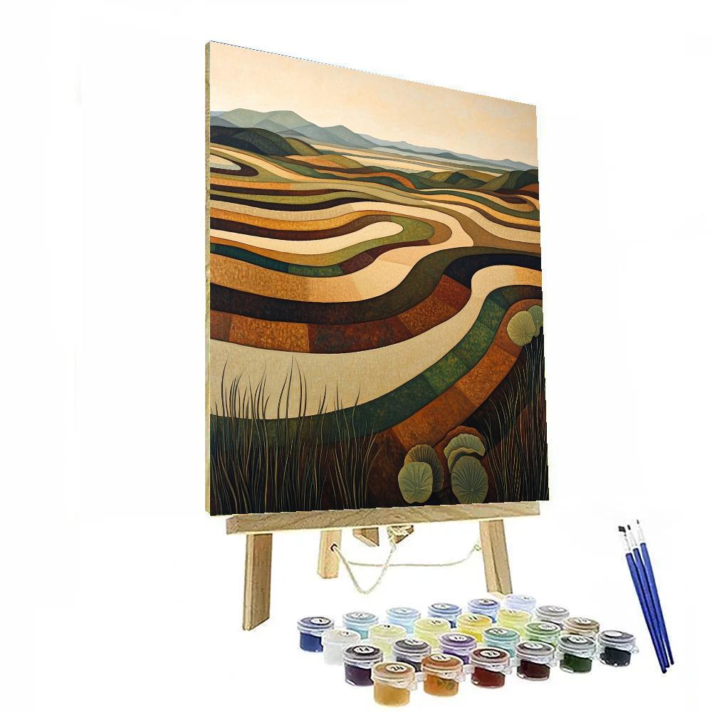 Nandalal Bose Inspired Monsoon Fields Numbered painting kits