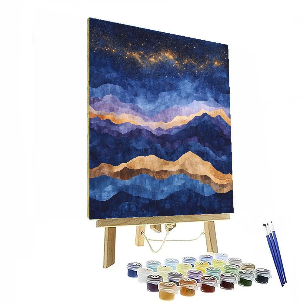 Paul Cézanne Inspired Mountain Nebula Study Numbered painting kits