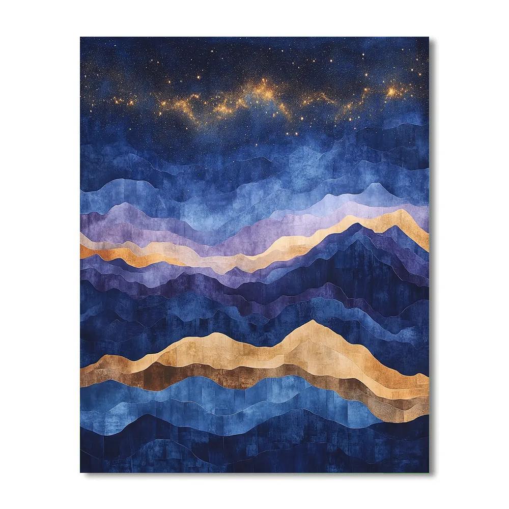 Paul Cézanne Inspired Mountain Nebula Study Numbered painting kits