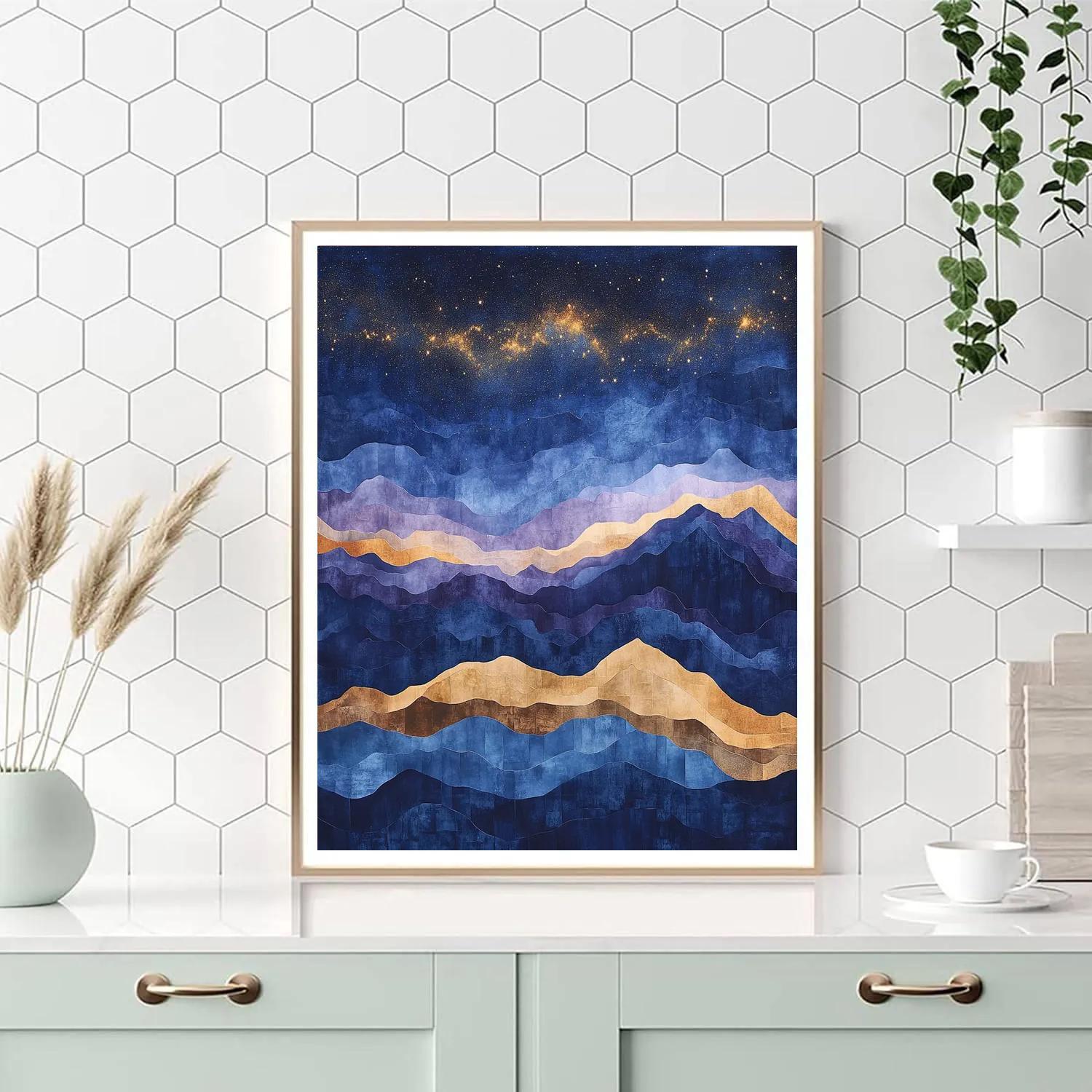 Paul Cézanne Inspired Mountain Nebula Study Numbered painting kits