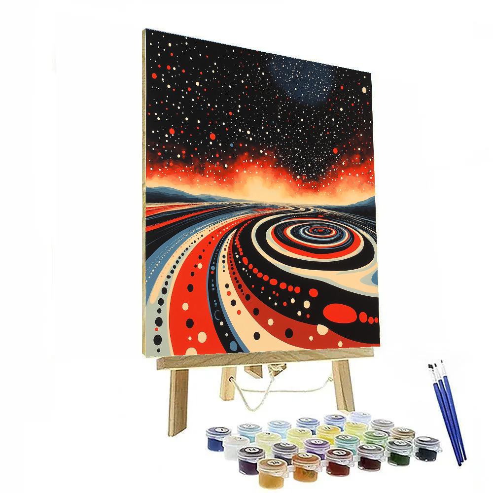 Yayoi Kusama Inspired Infinite Polka Cosmos Paint by numbers kits