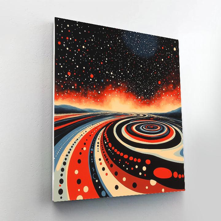 Yayoi Kusama Inspired Infinite Polka Cosmos Paint by numbers kits