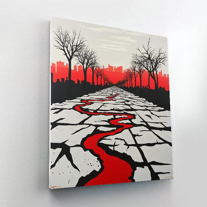 Banksy Inspired Environmental Collapse Painting by numbers kit