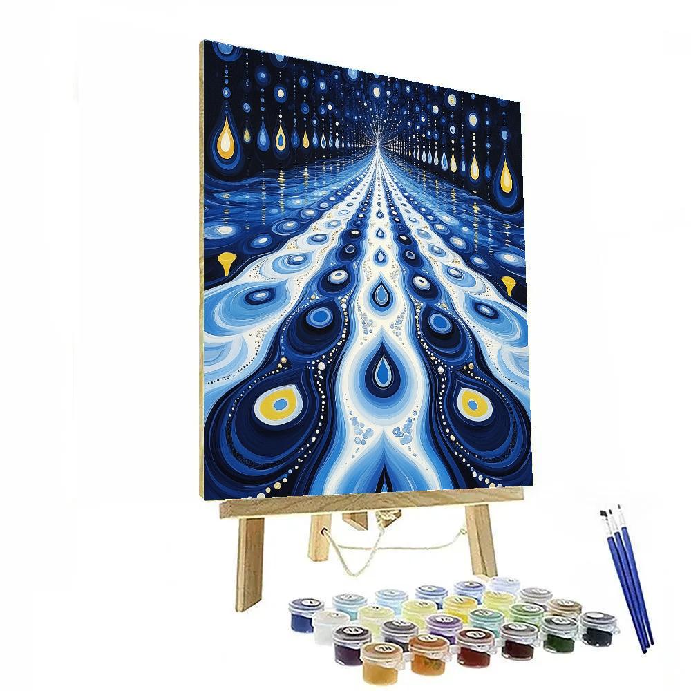 Yayoi Kusama Inspired Ocean Of Mirrors painting number kit