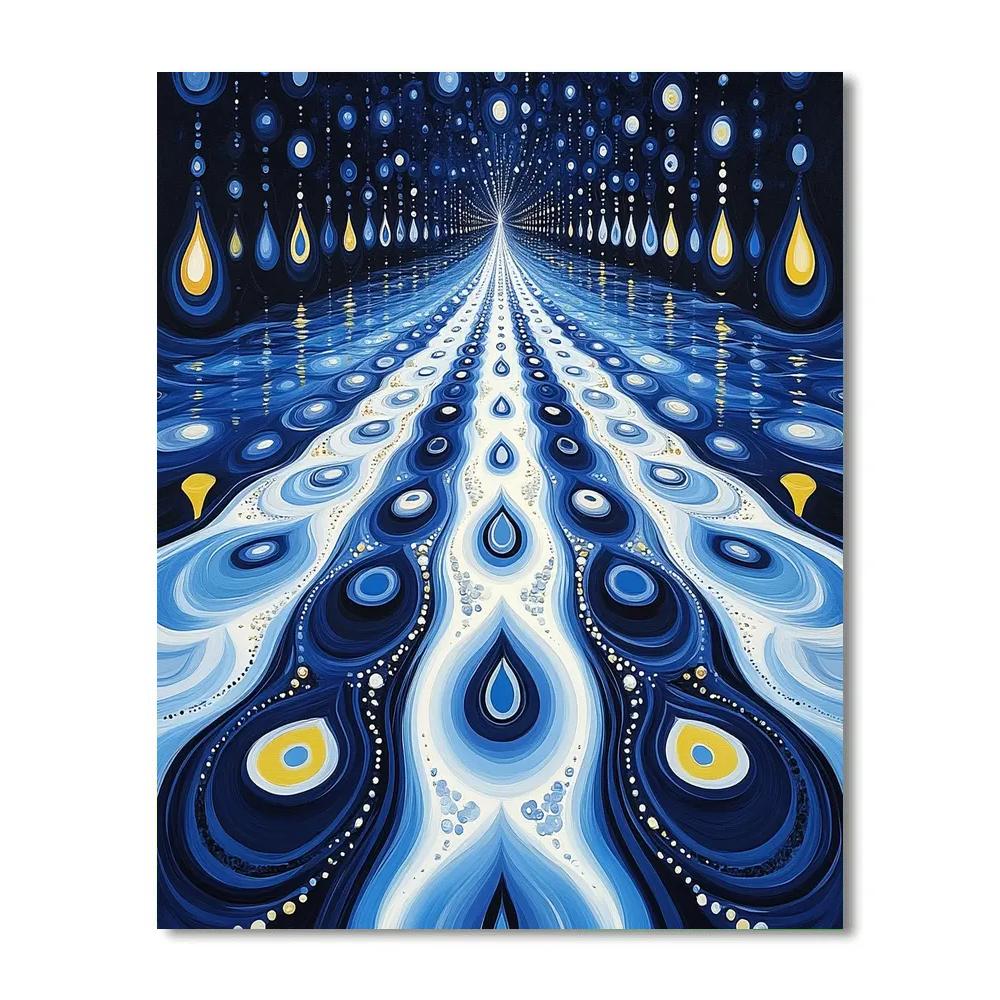 Yayoi Kusama Inspired Ocean Of Mirrors painting number kit