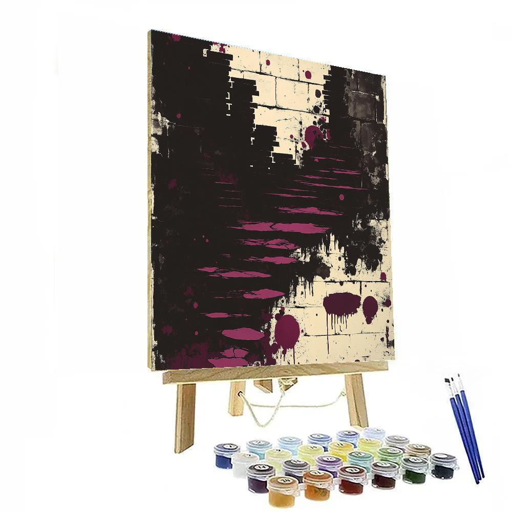 Banksy Inspired Consumer Hunger Number painting