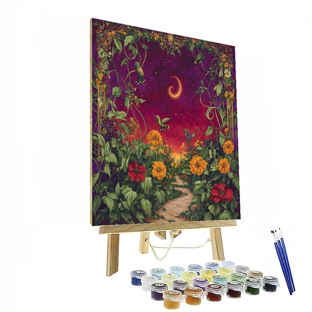 Frida Kahlo Inspired Cosmic Garden painting number kit