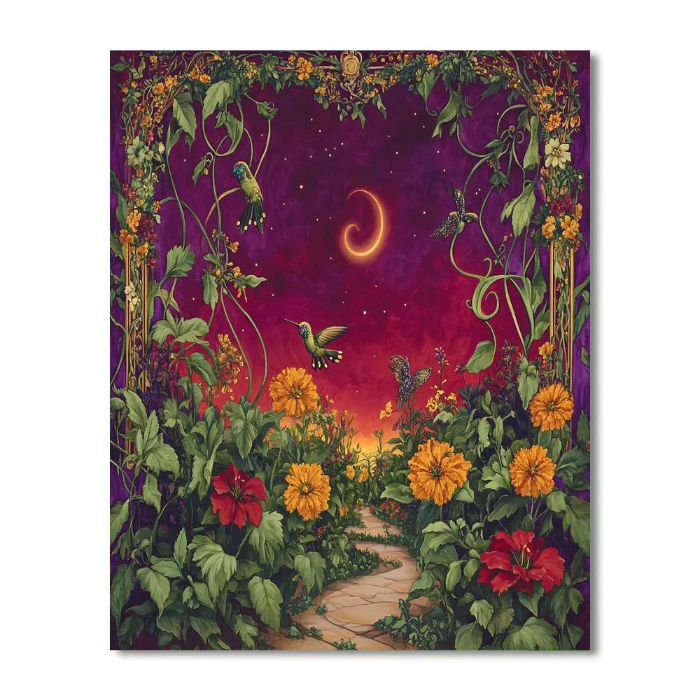 Frida Kahlo Inspired Cosmic Garden painting number kit