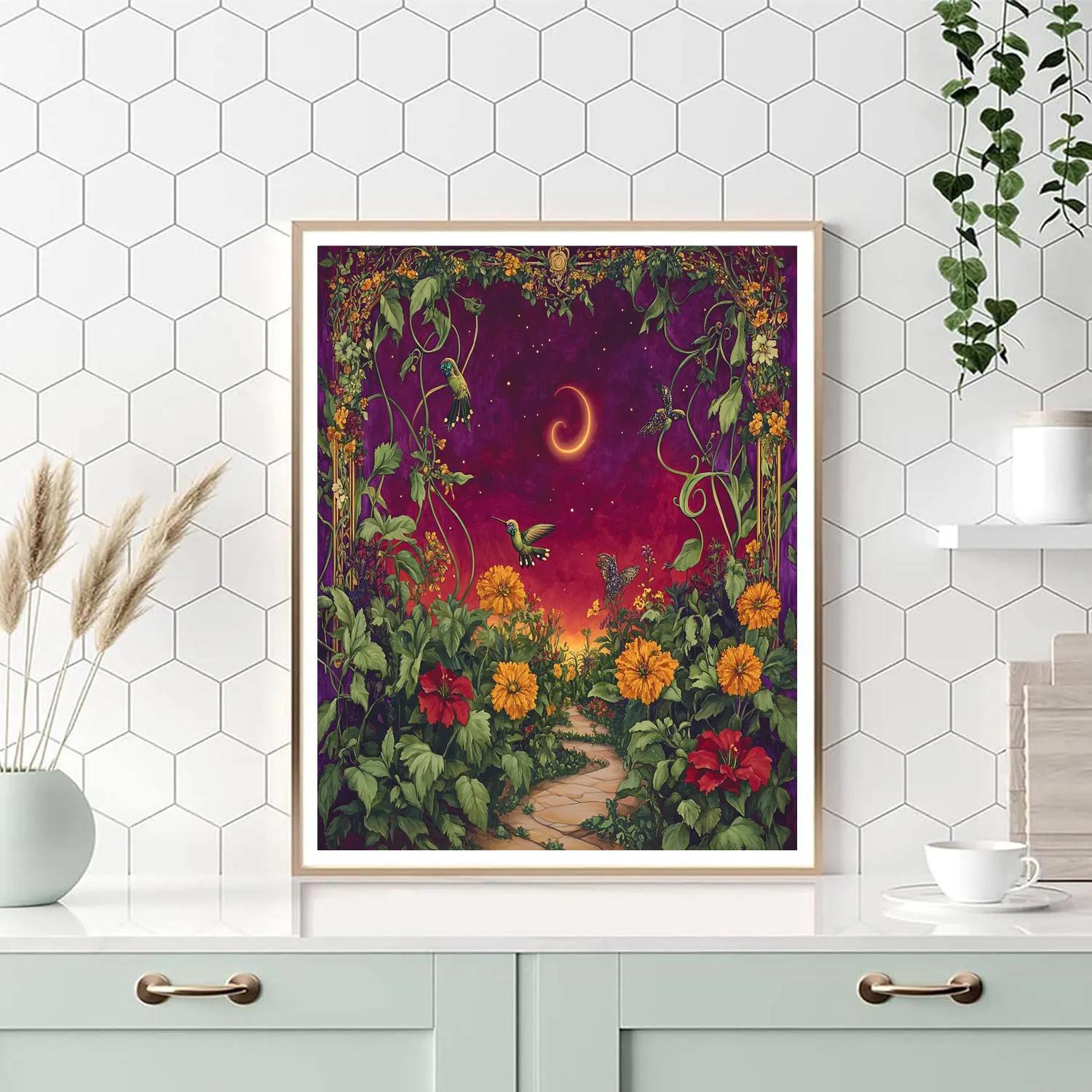Frida Kahlo Inspired Cosmic Garden painting number kit