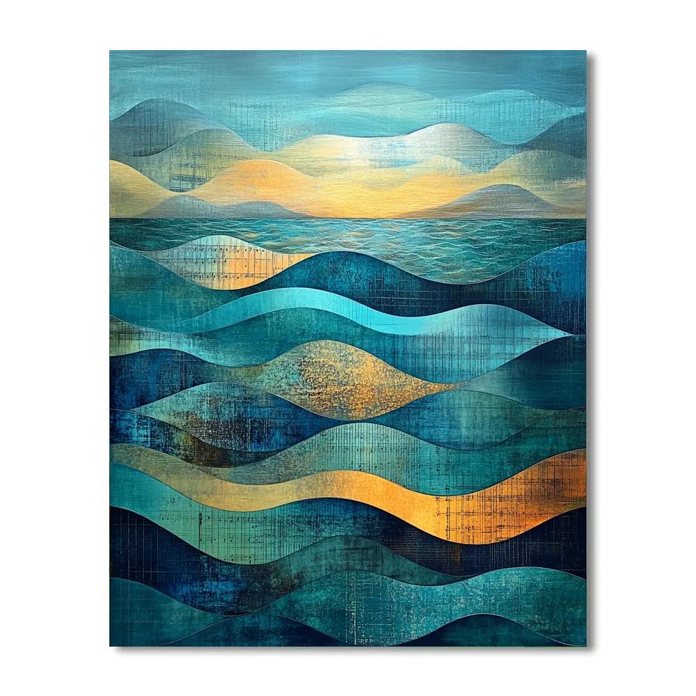 Paul Klee Inspired Ocean Of Echoes paint by number