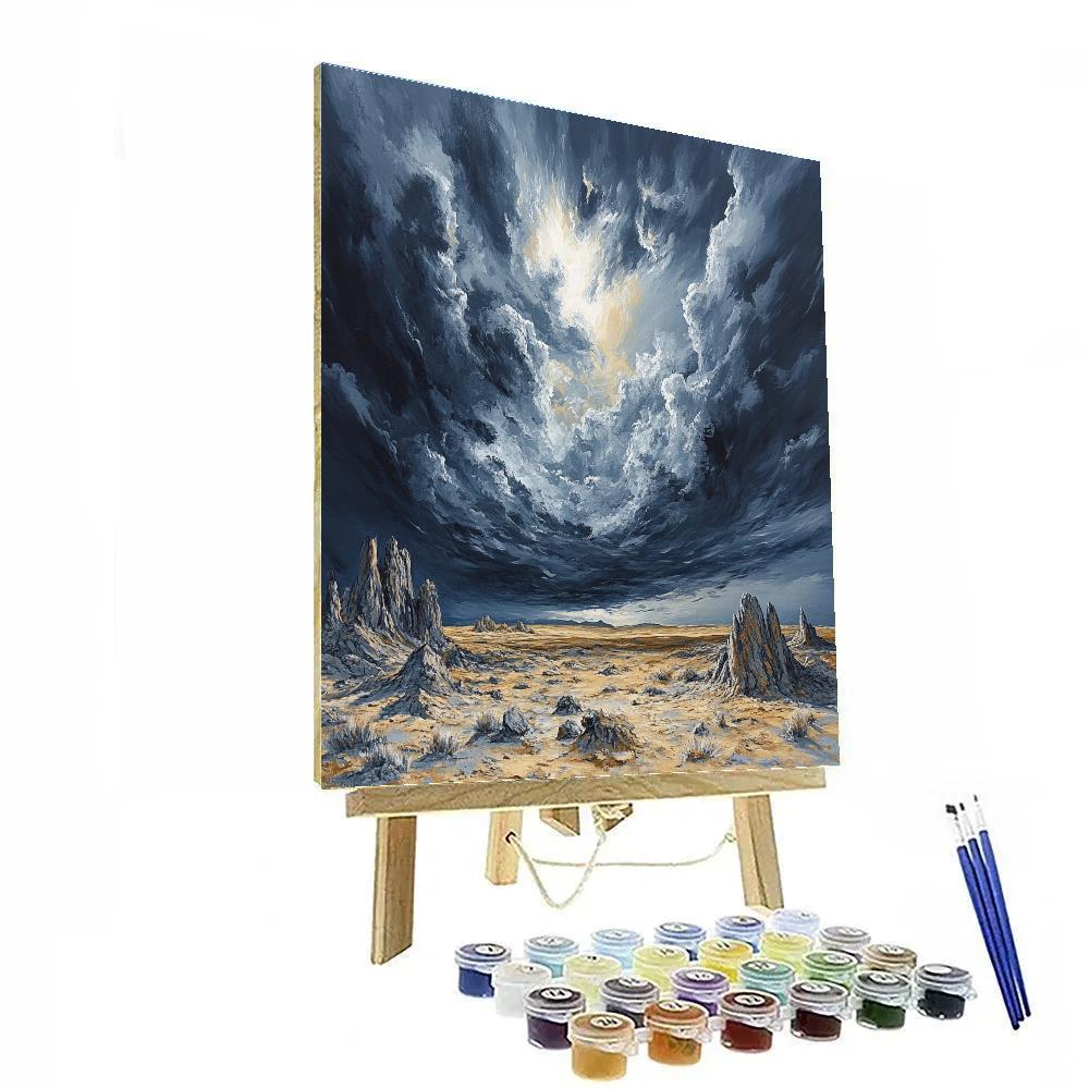 Francisco Goya Inspired Storm Over Rocky Plain Painting by numbers kit