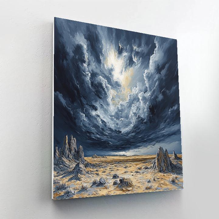 Francisco Goya Inspired Storm Over Rocky Plain Painting by numbers kit