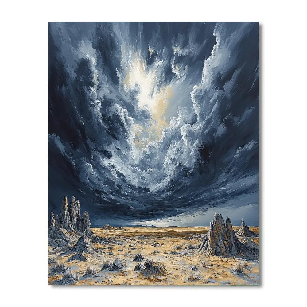 Francisco Goya Inspired Storm Over Rocky Plain Painting by numbers kit