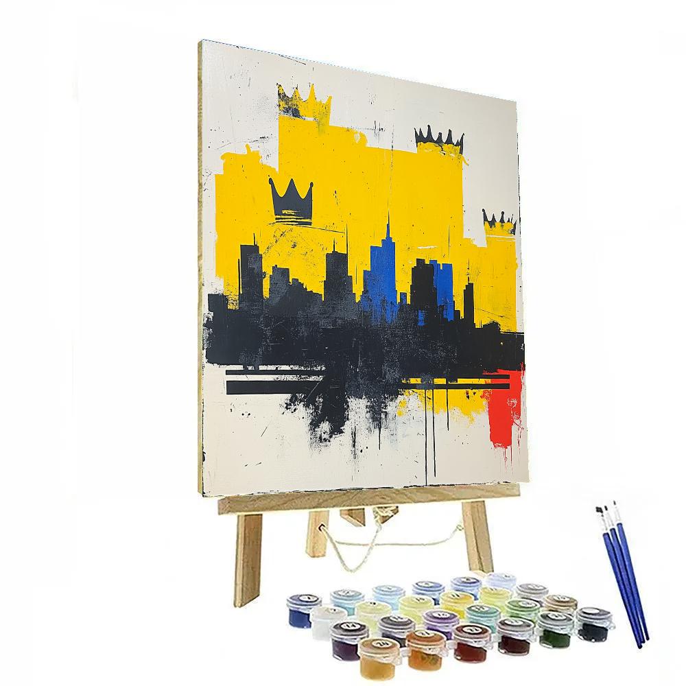 Jean-Michel Basquiat Inspired Urban Rhythm Horizon painting number kit