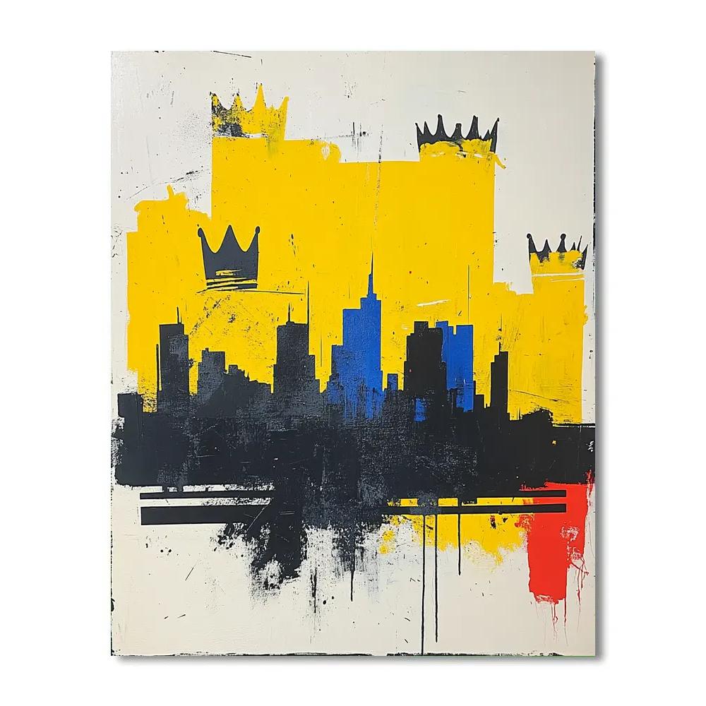 Jean-Michel Basquiat Inspired Urban Rhythm Horizon painting number kit